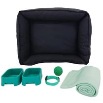 Kit Caminha Cachorro Cama Confort Manta Mantinha Brinquedo M