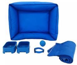 Kit Caminha Cachorro Cama Impermeável Manta Mantinha Brinquedo Médio