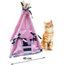 Kit Caminha Pet Cachorro Gato Cabana Toca Rosa Com Preto P - Pet Best Soluções - Fábrica Pet