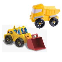 Kit Caminhão Brutos Truck Caçamba Trator Pá Carregadeira Brinquedo Infantil