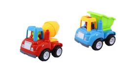 Kit caminhão de brinquedo infantil com bitoneira e caçamba DM