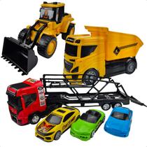 Kit Caminhão Truck Carga Basculante Trator Brinquedo Infantil Divertido para Crianças Kit Caminhão Truck Carga Basculante Trator Brinquedo Infantil Divertido para Crianças