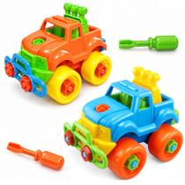 Kit Caminhonetes Monta Desmonta com Chave Brinquedo Infantil Kit Caminhonetes Monta Desmonta com Chave Brinquedo Infantil