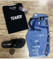 Kit camisa + bermuda + sandália