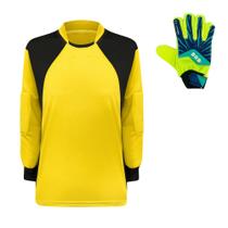 Kit Camisa de Goleiro Infantil Acolchoada + Luva DRB