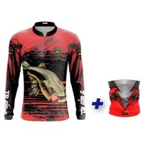 kit camisa de pesca + buff proteção uv50+ SK02