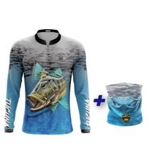 kit camisa de pesca + buff proteção uv50+ SK03
