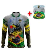 kit camisa de pesca + buff proteção uv50+ SK13