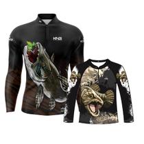 Kit Camisa De Pesca Pai E Filho Traira C Proteção Solar Uv50 Kit Camisa De Pesca Pai E Filho Traira C Proteção Solar Uv50