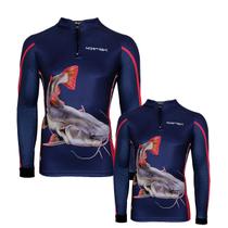 Kit Camisa de Pesca Pirarara Pai e Filho Com Gola e Ziper + Proteção Solar UV50+ Kit Camisa de Pesca Pirarara Pai e Filho Com Gola e Ziper + Proteção Solar UV50+