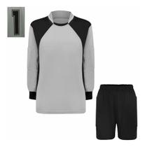 Kit Camisa E Bermuda Goleiro infantil Proteção Acolchoada