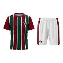 Kit Camisa e Calção Braziline Mini Craque Fluminense Infantil Kit Camisa e Calção Braziline Mini Craque Fluminense Infantil