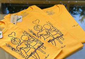 Kit Camisa Familia de Menino Amarela