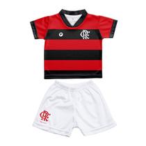 Kit Camisa Flamengo Bebê com Shorts Uniforme 1 Torcida Baby