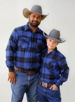 Kit Camisa Flanela Xadrez 2 Peças: Tal Pai Tal Filho P Ao Gg