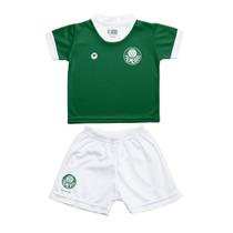 Kit Camisa Palmeiras Bebê com Shorts Uniforme 1 Torcida Baby