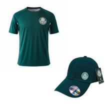 KIT Camisa Palmeiras Player II 1914 Verde com Boné verde Escuro escudo bordado COR:VERDE/BRANCOTAMANHO:P KIT Camisa Palmeiras Player II 1914 Verde com Boné verde Escuro escudo bordado COR:VERDE/BRANCOTAMANHO:P