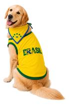Kit Camisa Pet Brasil Bandana Cachorro Gato