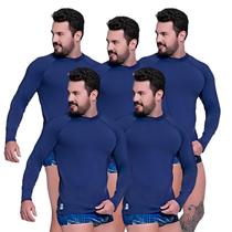 Kit Camisa Proteção Solar Uv 5 Unidades Secagem Rápida