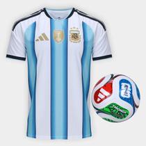 Kit Camisa Seleção Argentina Home 2026 + Bola Trionda Training Adidas