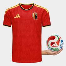 Kit Camisa Seleção Bélgica Home 2026 +Mini Bola Trionda Adidas