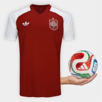 Kit Camisa Seleção Espanha Away 2026 Originals + Mini Bola Trionda Adidas Kit Camisa Seleção Espanha Away 2026 Originals + Mini Bola Trionda Adidas
