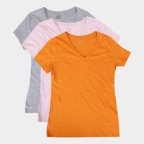 Kit Camiseta Abrange C/ 3 Peças Feminina