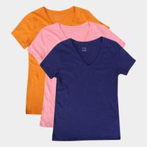 Kit Camiseta Abrange C/ 3 Peças Feminina