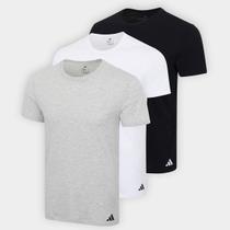Kit Camiseta Adidas Básicas 3 Peças Masculino Kit Camiseta Adidas Básicas 3 Peças Masculino