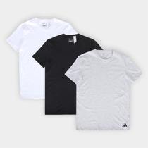 Kit Camiseta Adidas Básicas 3 Peças Masculino Kit Camiseta Adidas Básicas 3 Peças Masculino
