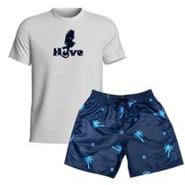 Kit Camiseta Algodão Premium e Short Tactel Com Bolsos