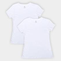 Kit Camiseta Básica Hering Manga Curta Feminina 2 Peças