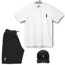 Kit Camiseta Bermuda e Boné Conjunto Verão Ad.Oficial