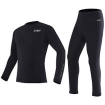 Kit Camiseta + Calça Climate 2 X11 Preta Segunda Pele Térmica Motoqueiro Motociclista Ciclista