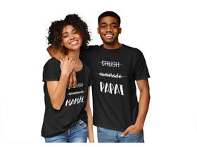 Kit Camiseta Casal Dia dos Namorados Noivos Casados Preta