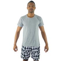 Kit Camiseta Casual + Short Tactel Masculino Estampado Macio