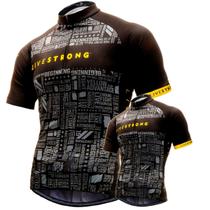 Kit Camiseta Ciclismo Livestrong Pai E Filho Proteção Mtb Uv