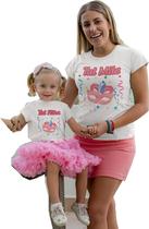 Kit Camiseta de Carnaval Tal Mãe Tal Filha Infantil Branca