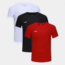 Kit Camiseta Diadora Com 3 Peças Masculina Kit Camiseta Diadora Com 3 Peças Masculina