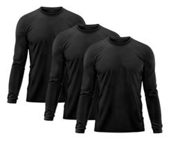 Kit Camiseta Dry Fit Térmica, Proteção Uv - 3 unidades