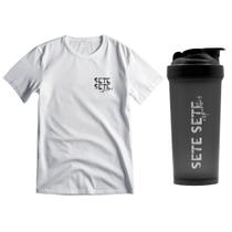 Kit Camiseta Dry Fitness Academia + Coqueteleira 600ml