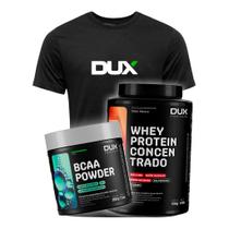 Kit Camiseta Dux BCAA e Whey Concentrado Dry Fit Camisa - Kit Camiseta Dux BCAA e Whey Concentrado Dry Fit Camisa -