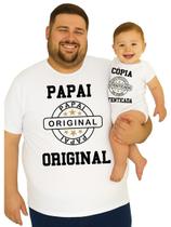 Kit Camiseta e Body de Bebê Tal Pai Tal Filho Papai Plus Size
