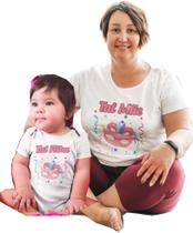 Kit Camiseta e Body do Bebê de Carnaval Tal Mãe Tal Filha Infantil Branca