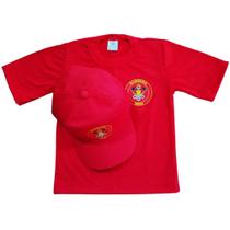 Kit Camiseta e Boné Infantil Bombeiro Mirim