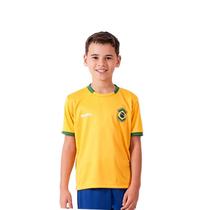 Kit Camiseta e Calção Brasil Braziline Mine Craque Licenciada Infantil Menino Ref. 023007164