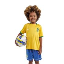 Kit Camiseta e Calção Braziline Brasil Mini Craque - Amara