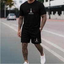Kit Camiseta e Short Tactel Masculino Confortavel Moderno Casual Paris Tendencia Estiloso Macio Kit Camiseta e Short Tactel Masculino Confortavel Moderno Casual Paris Tendencia Estiloso Macio
