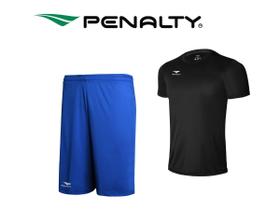 Kit Camiseta e shorts academia futebol treino Penalty Original