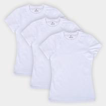 Kit Camiseta Hering Básica 3 Peças Feminina Kit Camiseta Hering Básica 3 Peças Feminina